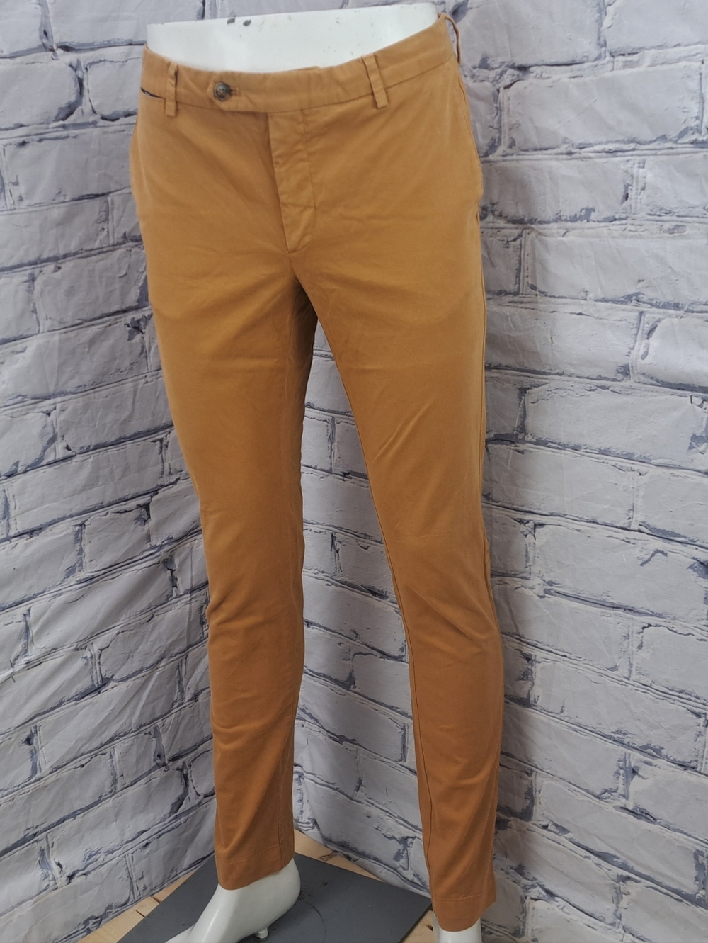 Hackett London Kensington Slim Fit Chino Pants in Mustard 30R Actual 32x31.5